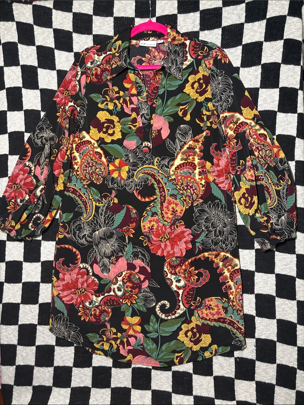 NWOT Tog Shop Paisley Balloon Sleeve Shift Dress